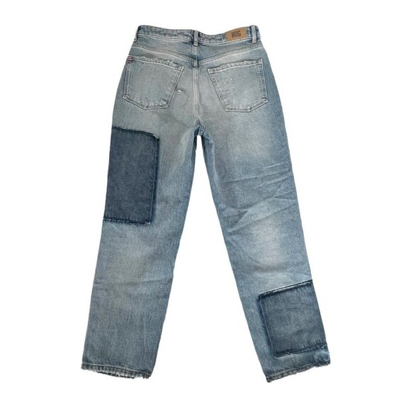 BDG Urban Outfitters Women's Sz 29 Slim Straight Patch Work Distressed Jeans - Picture 3 of 10